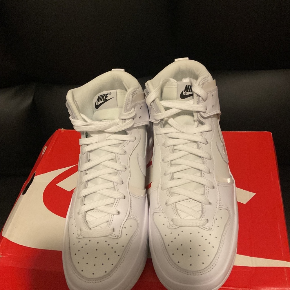 Women Nike Dunk High Low Summit White/ White Sail Size 8 - Picture 5 of 8